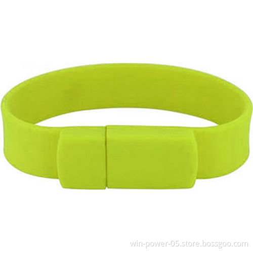 Promotional USB Wristbands/Customized Logo Flash Drives, Made of Silicone Material